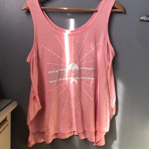 Pink graphic tank top